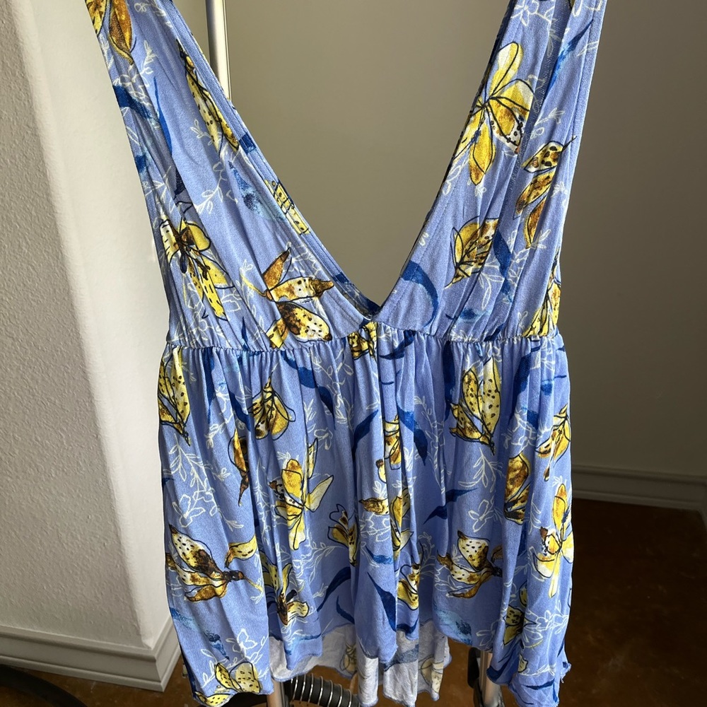 Purple Floral Pattern UO tank top